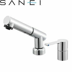 三栄水栓(SANEI)　K37510JKZ-13　シングルスプレー混合栓(洗髪用)｜洗面所用　COLUMN　寒冷地用　節水水栓