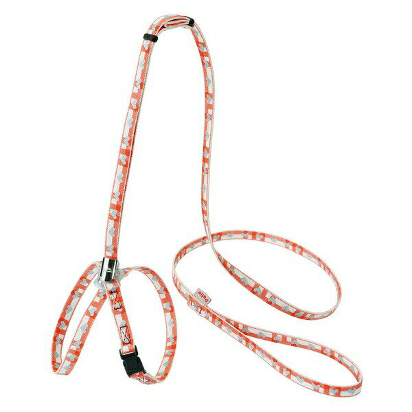 ◇ペティオ CAT HARNESS チェックハーネスリード レッド W55962