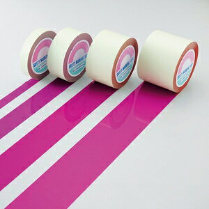 製品仕様 ●サイズ：25mm幅×20m 厚み：0.2mm ●材質：オレフィン樹脂(表面ポリエステル加工) ●カラー：赤紫 ●備考：室内床の区域標示用