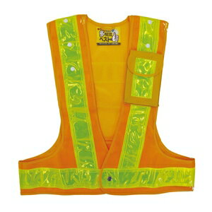 緑十字　多機能ベスト(黄/黄)　メッシュ部黄：反射部黄