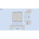 カネソウ　スチール製グレーチング　ノンスリップ　枠付110度開閉式　集水桝用　600×501×50　：T14-HXF-5550 [時間指定不可]