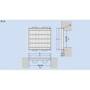 カネソウ　スチール製グレーチング　プレーンタイプ　枠付110度開閉式　集水桝用　700×289×65　：T20-HSF-6365 [時間指定不可]