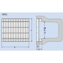 カネソウ　スチール製グレーチング　プレーンタイプ　かさあげ型　JIS型側溝用　410×485×25/95　：T2-HSJ-4125A 
