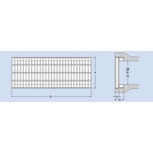 カネソウ　スチール製グレーチング　プレーンタイプ　かさあげ型　自由勾配側溝用　390×995×44/95　：T..