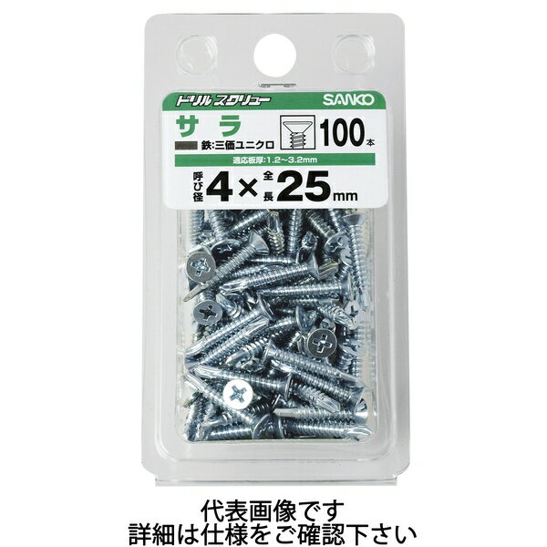 サンコーテクノ FLAT-4X30P(50イリ) ドリルスクリュー パック FLAT-4X30P