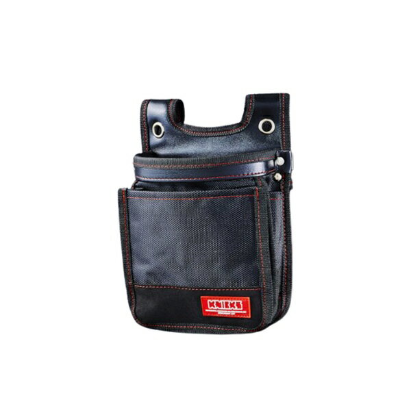 商品の特徴 ニックス(knicks) KC-201D 腰袋2段D1680建築用ブラック 【特長】 ●両側D環で落下防止コードにも対応 ●上部袋挿入縁は、非通電補強材を縫い込み、革の垂れを防止しています。 製品仕様 【仕様】 ●サイズ：高さ235×幅160×奥行80mm JANコード：4571337111401