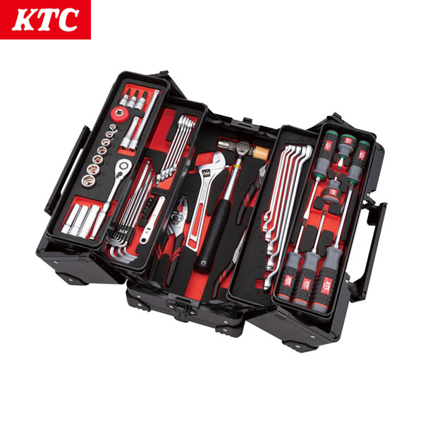 KTC/京都機械工具両開きセットSK35622WZGBK持ち運びタイプ差込角9.5入組56点ブラック【在庫有り】