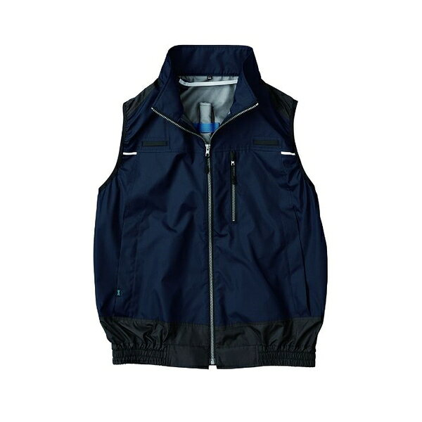 空調服(R) KU92120/ダークブルー/M + SK23011K90 遮熱ベスト(フルハーネス対応) +スターターキット/ダークブルーM