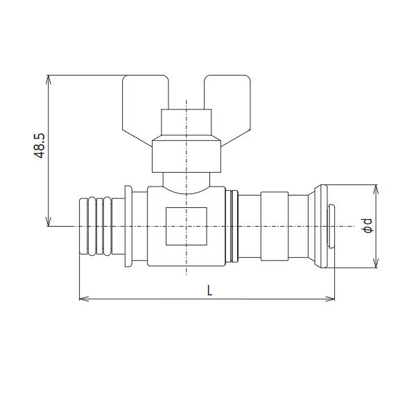 KVK（ケーブイケー）　GDVA-13F1 バルブ付ファスナーアダプター（分岐用）13