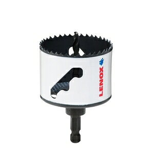 LENOX スピードスロット軸付バイメタルホールソー 67mm 商品の特徴 ●刃の側面のスリットを大きむ取ることで、切削時の熱を発散しやすく、切削時にも熱を持ちにくい設計です ●階段状のスリットで、切り屑の排出を楽に行うことが出来ます ●刃厚と刃先形状を最適化し、より早く切削でき、従来品に比べ長寿命も実現しました 製品仕様 ●10mmストレートシャンク ●有効長：44mm ●サイズ：67mm