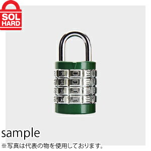 楽天セミプロDIY店ファーストSOL HARD （ソールハード）　No.500　ストップロック　30mm　ダイヤル南京錠　（4桁番号固定）　緑　単品