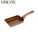 【お得な2個セット】VISIONS(ビジョン) CP-8816 GOLD Coating IH対応エッグパン13×18cm ゴールドカラー | フライパン キッ...