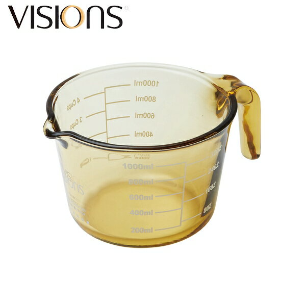 ＼レビュー特典有／VISIONS(ビジョン) CP-8819 メジャーカップ1.0L【在庫有り】 | 計量カップ 耐熱ガラス ビジョン 食洗機対応 冷凍庫対応 オーブン対応 便利 クリア 透明 おしゃれ 中が見える オーブン ガラス 耐熱ガラス製 計る 計量 液体 食洗器対応 シンプル 料理 調理