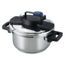 \レビュー特典有/パール金属 H-5388 3層底ワンタッチレバー 圧力鍋 4.0L【在庫有り】 | 3層底 7合炊 IH対応 両手 保温性 ステンレス 圧力鍋...