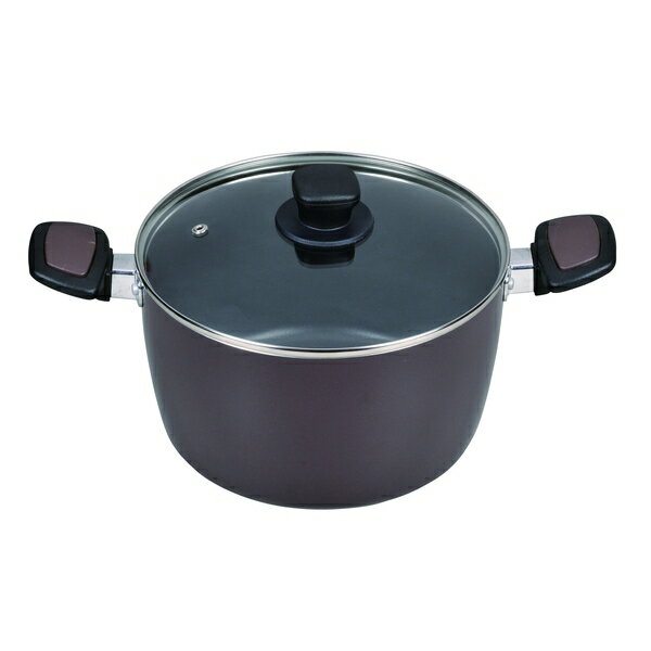 ニューチャコ ふっ素加工IH対応ガラス蓋付両手鍋22cm | ニューチャコ 両手鍋 IH対応 フッ素加工 調理器具 ガラス鍋蓋付 煮物鍋 人気 業務用 パスタ鍋 人気の鍋 ガラス蓋付 ブラウンIH対応両手鍋 鍋 フライパン 深い 料理 調理