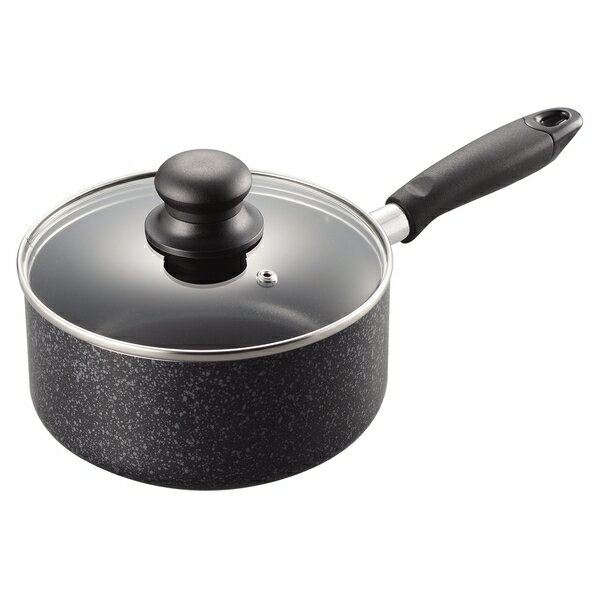 パール金属 HB-2723 マーブルセレクト IH対応ガラス蓋付片手鍋18cm | IH対応 片手鍋 ガス火対応 ガラス..