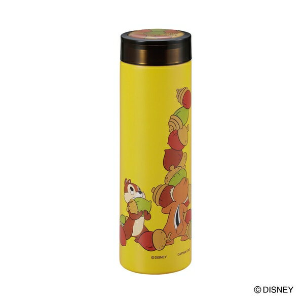 【お得な2個セット】CAPTAIN STAG(キャプテンスタッグ)ディズニー スマートパーソナルボトル300(チップ&デール/どんぐり) MA-2313 | ディズニー チップ デール どんぐり 軽量 真空二重構造 保温 保冷 ドングリ 水筒 マグボトル