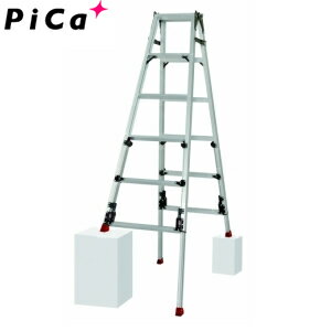 ピカ(Pica) 四脚アジャスト式はしご兼用脚立 上部操作 スタッピー ロングスライド SCN-180LB [法人限定]