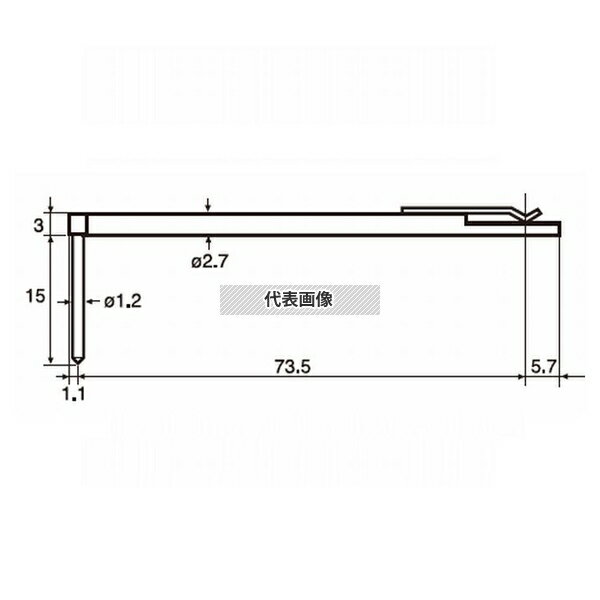 東京精密 DM43825 差し替え粗さ形状測定子(先端半径2μm)(穴深溝・Oリング溝底面) [DM43825]
