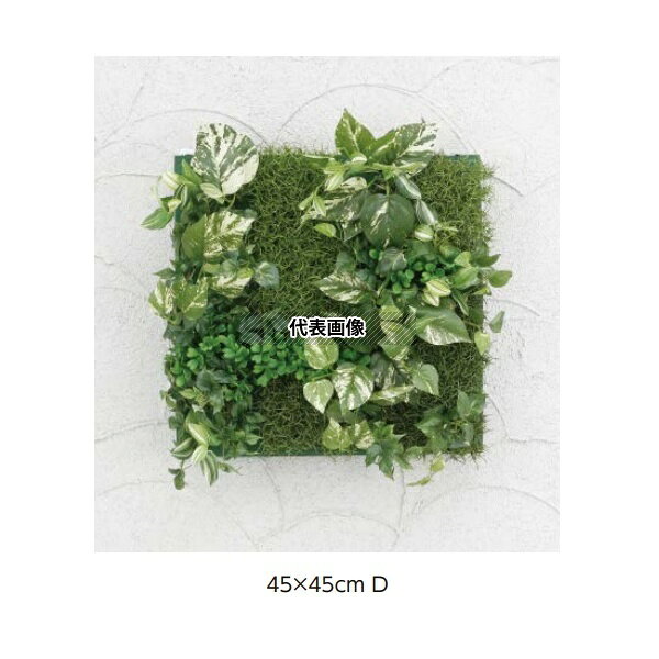 タカショー GD-201D 33579400 壁面アレンジ D ポトス(フレーム無し)45cm×45cm 室内用人工植物 フェイクグリーン GD-201D [法人限定]