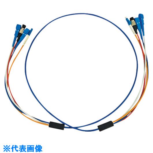 ■SANWA 光ファイバケーブルロバストタイプケーブル色：ブルー 芯数4 HKBSCSCRB150(1001506)[法人・事業所限定][外直送元]