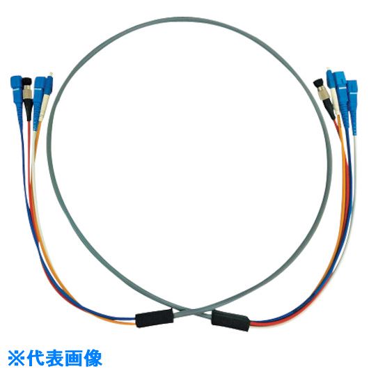 ■SANWA 光ファイバケーブル防水ロバストタイプケーブル色：グレー 芯数4 HKBFCFCWPRB505(1003014)[法人・事業所限定][外直送元]