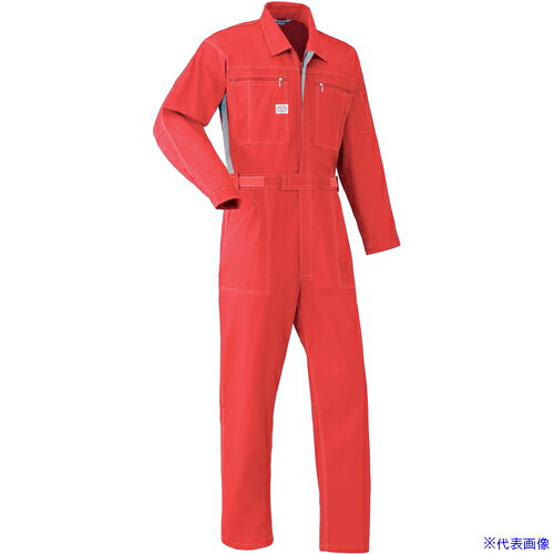 Long-Sleeved - ■AUTO−BI SS(春夏)モデル 長袖つなぎ服5900−005レッド−LL 5900005LL(1024797)[送料別途お見積り][法人限定][掲外取寄]