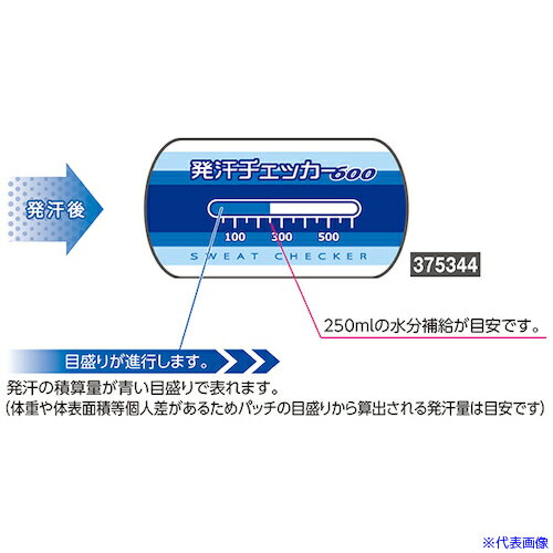 ■緑十字 熱中症予防対策商品 発汗チェッカー(10枚1組) 375344(1055231)
