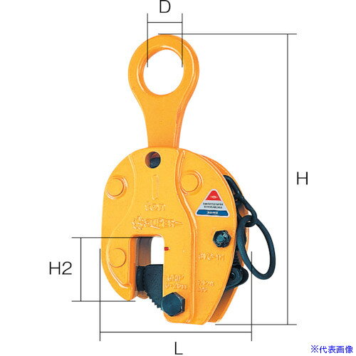 ■スーパー タテ吊クランプ(ロックハンドル式) 基本使用荷重0.5t SVC0.5H(1058991)