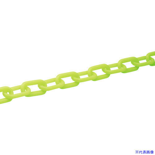 ■緑十字 プラスチックチェーン 蛍光緑 PT-830KG 長さ30m 線径8mmΦ ポリエチレン 284028(1064587)