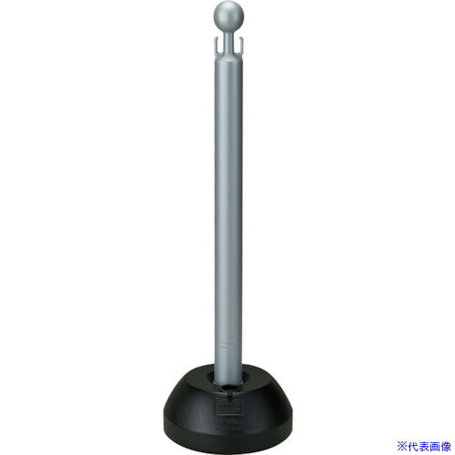 ■緑十字 チェーンスタンド 本体:銀 ベース:黒 CHS-4 高さ837mm ポリエチレン 141004(1064745)