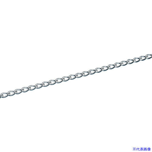 ■緑十字 チェーン(鎖) 鎖H 線径2.0mmΦ×1〜30m/カット販売 スチール製 308060(1064757)[送料別途お見積..