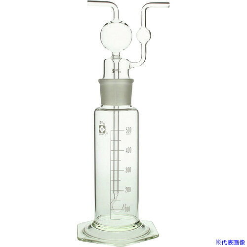 ■SIBATA 共通摺合ガス洗浄びん ドレッセル式 500mL 014630500(1065448)[送料別途お...