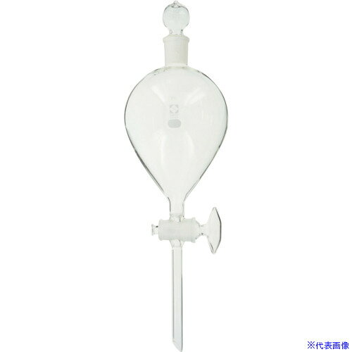■SIBATA 分液ロート ガラスコック付 3000mL 0142103000(1065476)[送料別途お見積り][法人限定][掲外取寄]