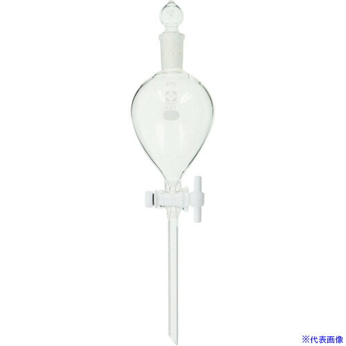 ■SIBATA 分液ロート PTFEコック付 200mL 014250200(1066950)[送料別途お見積り][法人限定][掲外取寄]