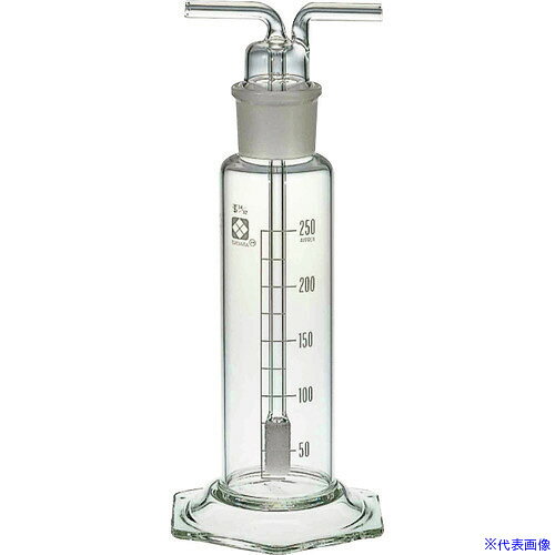 ■SIBATA 共通摺合ガス洗浄びん 円筒フィルター付 85GP250 250mL 0146506(1070216)[...