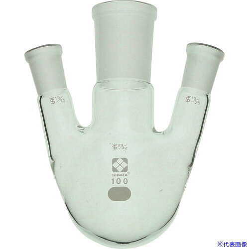 オレンジブック トラスコ中山　TRUSCOSIBATA 共通摺合三口丸底フラスコ 29/42−15/25 100mL 〔品番:00536015100〕[ 注番:1073352]特長●3ヶ所に接続口がある球状をしたガラス製のフラスコです。●口元には、ガラス製の同じ共通すり合わせの接続が可能です。用途●合成などの理化学実験に。仕様●容量(ml)：100●外径(mm)：65●高さ(mm)：130●共通すり合わせ上部：29/42仕様2●側管：15／25●側管角度(約)：12°材質/仕上セット内容/付属品注意原産国（名称）日本JANコード4589988584192本体質量105gオレンジブック トラスコ中山　TRUSCOSIBATA 共通摺合三口丸底フラスコ 29/42−15/25 100mL 〔品番:00536015100〕[注番:1073352][本体質量：105g]《包装時基本サイズ：195×90×90》分類》研究用品》理化学用品》フラスコ☆納期情報：メーカー取り寄品（弊社より発送）