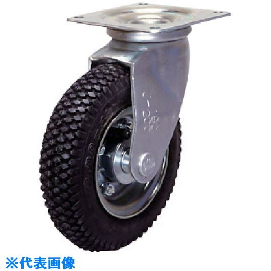 ■シシク 空気入車輪付キャスター 204mm 自在 AIJ2.004(1109472)[送料別途お見積り][法人限定][掲外取寄]