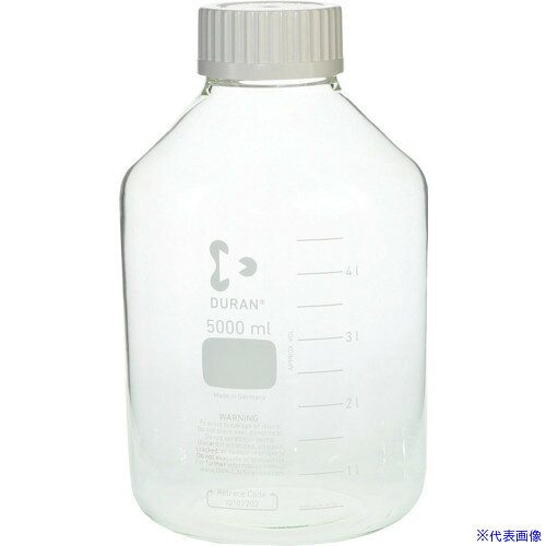 ■SIBATA 耐熱ねじ口びん 広口 白キャップ付 5000mL 01725025000(1116684)[送料別途...