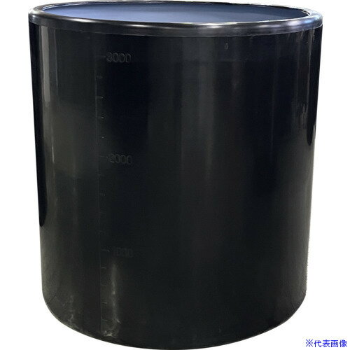 ■SUIKO MH型 開放円筒型容器3000L 補強枠なし MH3000(1120122)[法人限定][外直送元]
