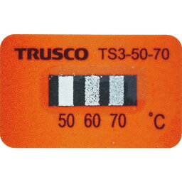 ■TRUSCO 温度シール3点表示不可逆性50℃～70℃(40枚入り) TS35070(1145419)