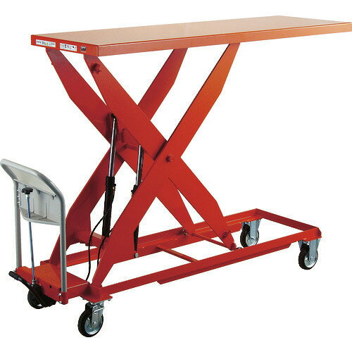 オレンジブック トラスコ中山　TRUSCOTRUSCO ハンドリフター 500kg 600X1600 早送り付 〔品番:HLFAE500L16〕[ 注番:1157878]特長●作業台として使用しやすいロングテーブルです。●自在車輪には安全ブレーキを装備しています。●高耐久性の油圧ポンプに強靭なシリンダを装備し、安全で快適な昇降を実現します。●高剛性のフレームに油圧ポンプ、シリンダをコンパクトにまとめた親切な設計です。●レリーズハンドル（テーブル下降装置）にスプリングバック機構を付けました。●緊急時に手を放すだけで下降が停止します。●荷物の重さによって上昇ピッチが自動的に切り替わる油圧式の早送り装置付です。用途●長尺物・大物の運搬・昇降や作業台として。●無負荷・軽負荷時に上昇させる作業が多い場所。仕様●均等荷重(kg)：500●テーブル寸法(mm)幅：600●テーブル寸法(mm)長さ：1600●テーブル高さ(mm)：380〜1360●足踏み回数(回)：早48/遅128●車輪径(mm)：150(ゴム)●早送り装置：付●色：オレンジ●車輪径D(mm)：150(ゴム)●ストローク(mm)：980●昇降方式：足踏み油圧式(スピンドルオイル：ISO-VG22使用)●テーブル寸法幅×長さ(mm)：600×1600仕様2●自在ストッパー付キャスター、固定キャスター各2個●取り替えキャスター：HWB-150J(ダブルストッパー）、HW-150K(固定）●急降下防止バルブ付●手動走行式材質/仕上セット内容/付属品注意●車上渡しのため、お客様での荷降ろしが必要です。重量物ですのでご注意ください。●荷物をのせたテーブルを上昇したままの状態で移動はしないでください。●ジャバラの後付けはできません。●定期点検が必要な製品となりますので取扱説明書をご確認の上、点検をお願い致します。●添付動画は同シリーズ品での参考動画となります。原産国（名称）日本JANコード4989999918502本体質量165kgオレンジブック トラスコ中山　TRUSCOTRUSCO ハンドリフター 500kg 600X1600 早送り付 〔品番:HLFAE500L16〕[注番:1157878][本体質量：165kg]分類》搬送機器》リフター・ハンドパレットトラック》ハンドリフター☆納期情報：メーカー直送品（送料元払い）【法人限定＝会社名ご記入お願い致します。】 ※北海道・沖縄・離島は運賃別途商品も含む