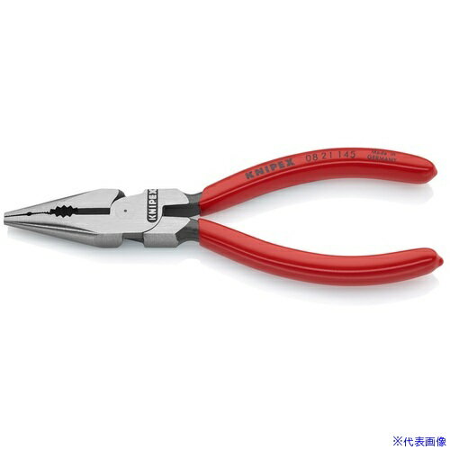 ■KNIPEX ニードルノーズペンチ プラスチックハンドル 145mm 0821145(1163226)