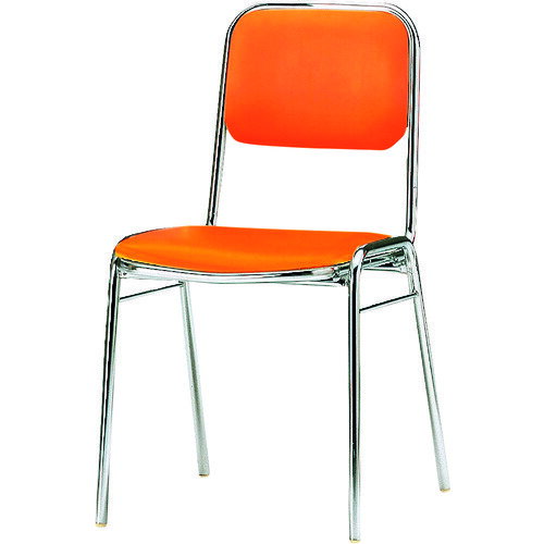 ■TOKIO 食堂用チェア 全幅×全高(mm)：423×761 オレンジ オレンジ FSC300(O)(1199293)[送料別途見積り][法人・事業所限定][外直送]