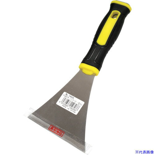 オレンジブック トラスコ中山　TRUSCOKOWA RG 皮すきハンマー付 Y型90mm 〔品番:14626〕[ 注番:1200507]特長●貫通式ハンマー付です。●すべり止め(エラストマー)グリップ仕様です。用途●塗料剥がし、さび削りに。仕様●全長(mm)：220●刃幅(mm)：90●刃長(mm)：100●刃厚(mm)：1.5●形状：Y型仕様2●貫通型、刃付加工あり材質/仕上●刃：ステンレス●グリップ：ポリプロピレン(PP)、エラストマーセット内容/付属品注意原産国（名称）中国JANコード4972883146266本体質量133gオレンジブック トラスコ中山　TRUSCOKOWA RG 皮すきハンマー付 Y型90mm 〔品番:14626〕[注番:1200507][本体質量：133g]《包装時基本サイズ：220×90×20》〔包装時質量：133g〕分類》工事・照明用品》塗装・内装用品》へら・スクレーパー☆納期情報：仕入れ先通常在庫品 (欠品の場合有り)