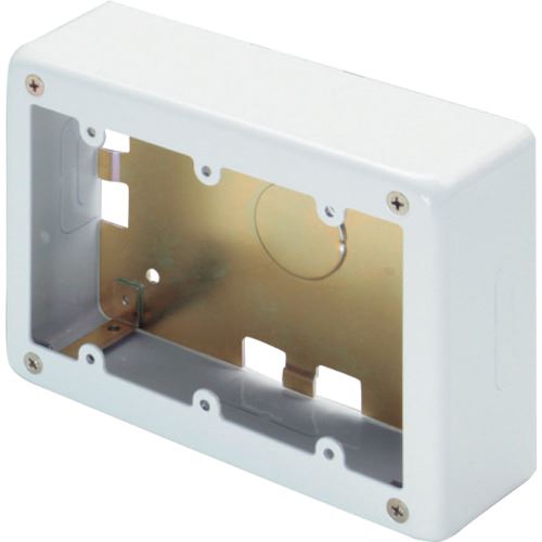 ■マサル メタルモール付属品 3個用スイッチボックス 深型 ホワイト AB6132(1209873)[送料別途お見積り]..