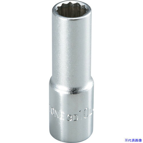 ■TONE ディープソケット(12角) 対辺寸法19mm 全長54mm 3D19L(1224468)