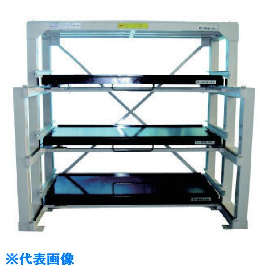 ■日向 フルスライド式収納棚 スライダ−ラック L4S−1500×800×450H L4S1500(1228598)[送料別途お見積り][法人限定][外直送]