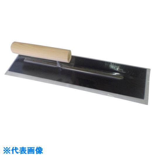 ■カネ三 油焼角鏝 元幅102×先幅102 コテ長さ420mm AKK420(1231166)[送料別途お見積...