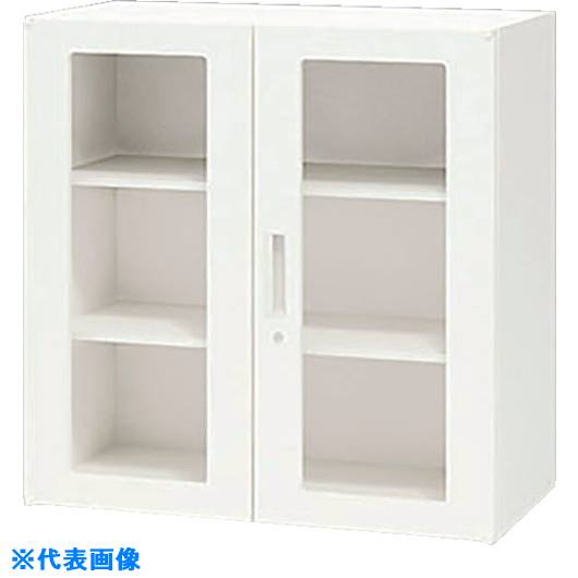 ■NAIKI 収納庫 CW型 ガラス引違い書庫 899×450×900 CW0909HGWW(1232092)[送料別途...